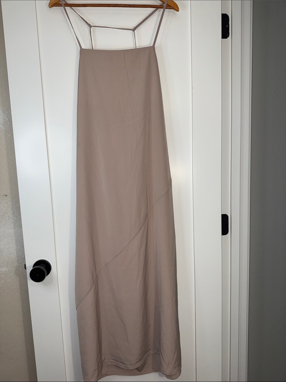 All Row Women’s Taupe Slip dress w/ Spaghetti Straps Caroline Kennedy Sz LG